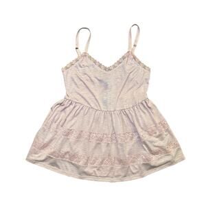Torrid Lace Trim Babydoll Cami Pink Size 00 (M/L 10) NWT